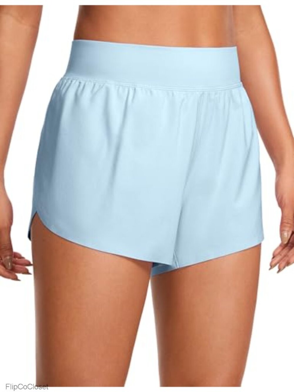 High Waisted Split Running Shorts 3" with Mesh Liner, Quick Dry, Lightweight